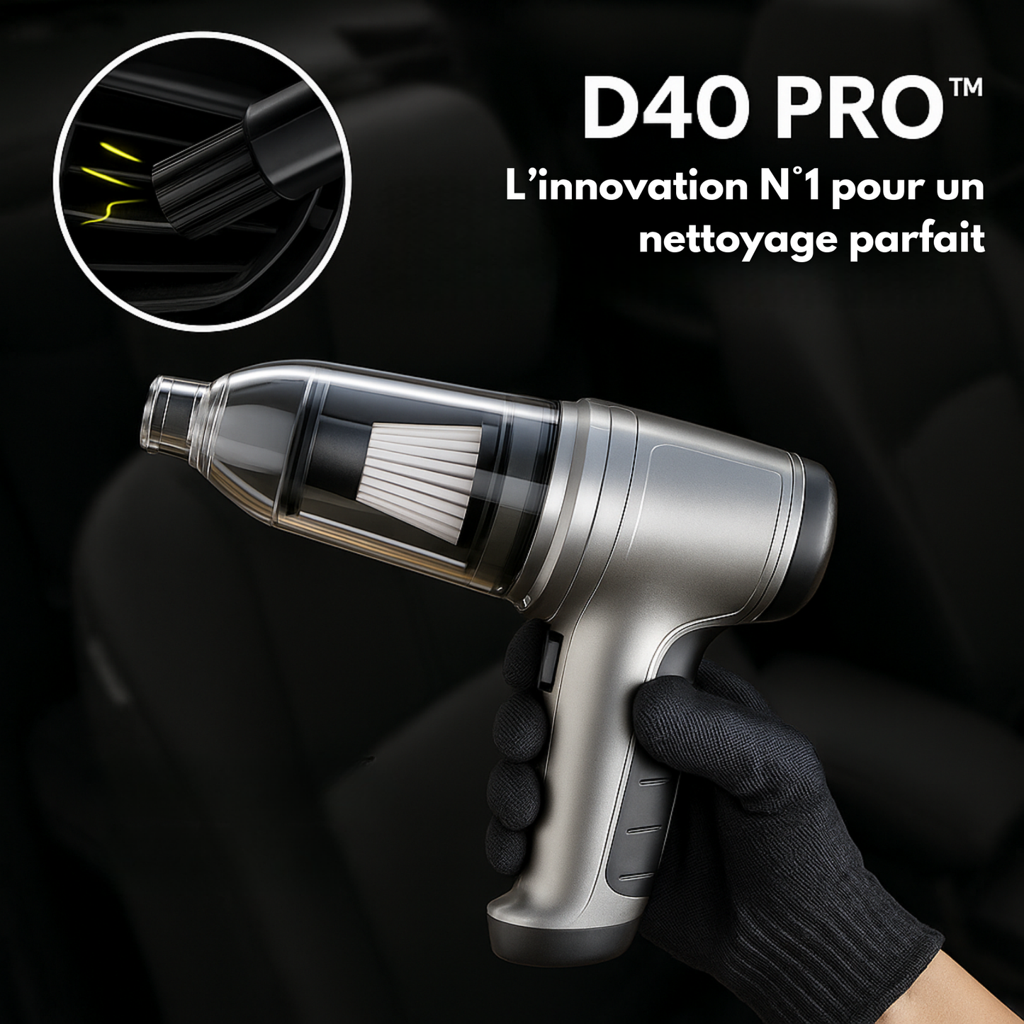 Aspirateur Voiture Sans Fil Puissant – Compact, Léger et Rechargeable